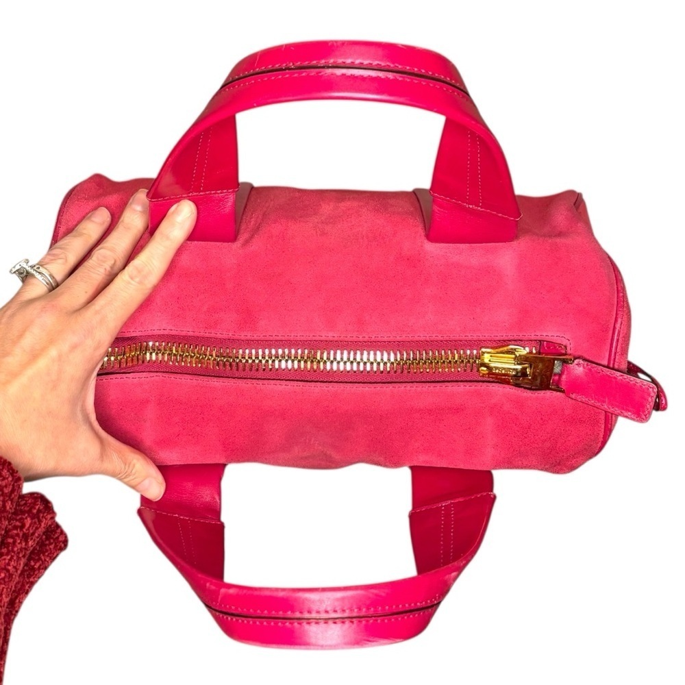 Tom Ford | Rare Suede Zip-Trim Duffel | Fuchsia Pink | 12” - Picture 9 of 16